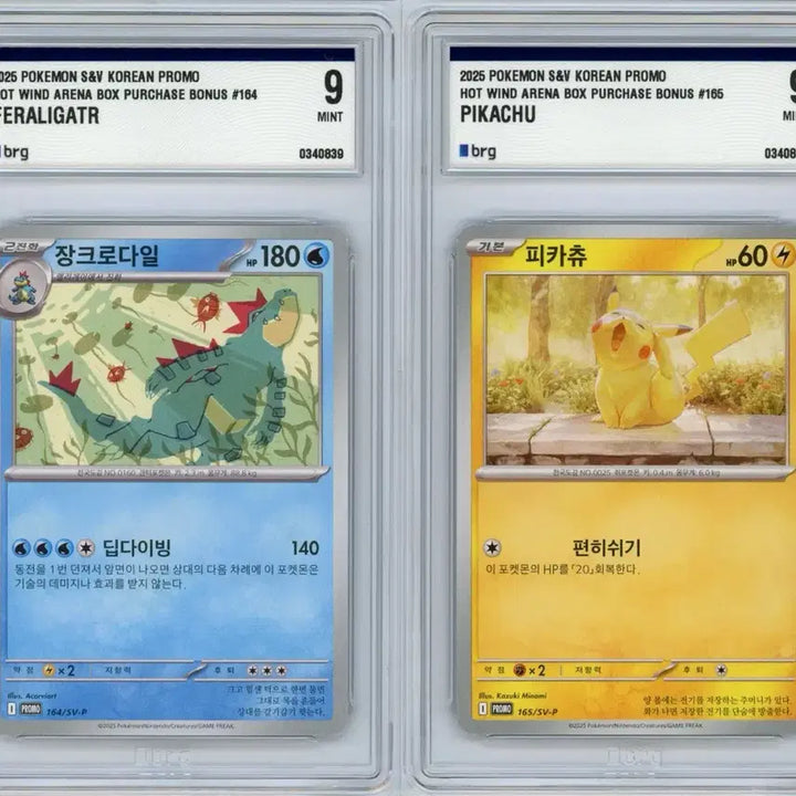 [BUNJANG] Garchomp &amp; Melmetal G-Max Pikachu Promo Card (BRG9) / 장크로다일, 하품 피카츄 프로모 brg9 연번 포켓몬카드