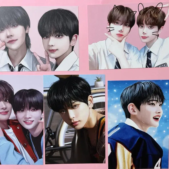 [BUNJANG] ENHYPEN eVy Lucky Draw Illustration Postcard Set / (뒷장있음) 앤팀 비공굿 일러스트 엽서 이브이님 이브이 포카 럭드 통판