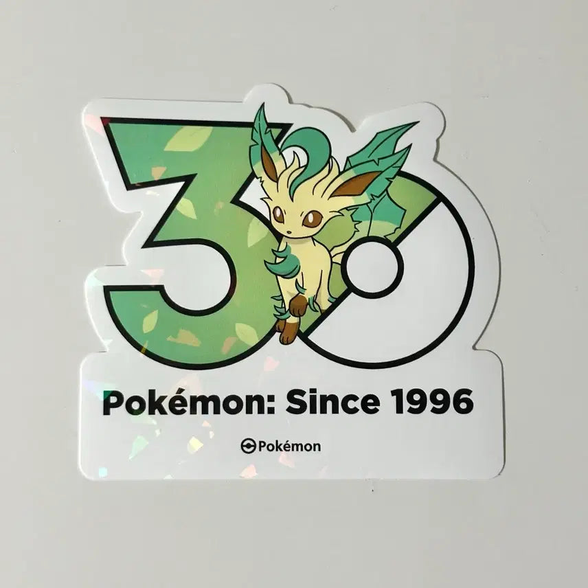 [BUNJANG] Pokemon 30th Anniversary Leafeon Logo Sticker / 포켓몬 30주년 로고 스티커 리피아