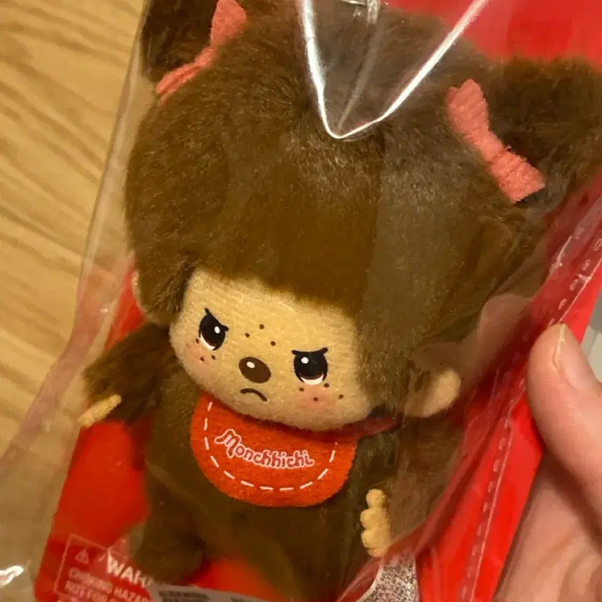 [BUNJANG] Authentic Monchhichi Angry Face Keychain - Rare Collectible / 레어)몬치치 정품 키링