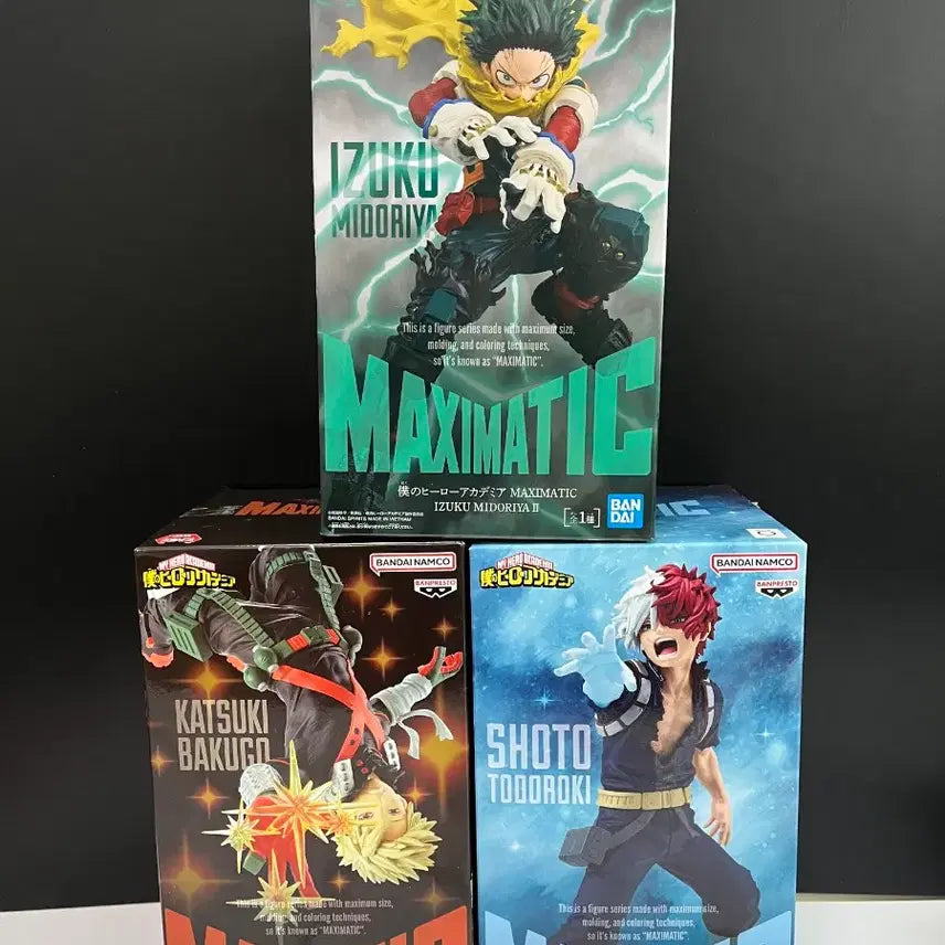 [BUNJANG] Banpresto My Hero Academia Izuku Midoriya Katsuki Bakugo Shoto Todoroki Bundle Set Figures / 나히아 맥시매틱 미도리야 데쿠 바쿠고 쇼토 피규어 반프 일괄