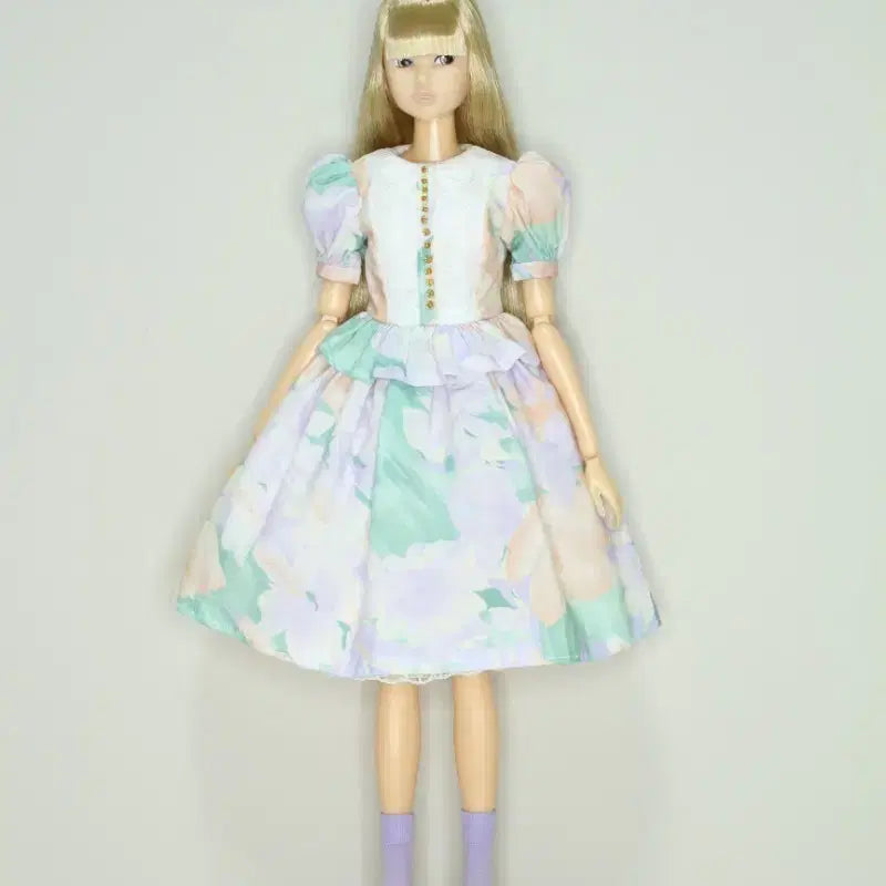 [BUNJANG] Momoko Purple Flower Dress Set / (모모꼬)(선주문) 퍼플 플라워 원피스