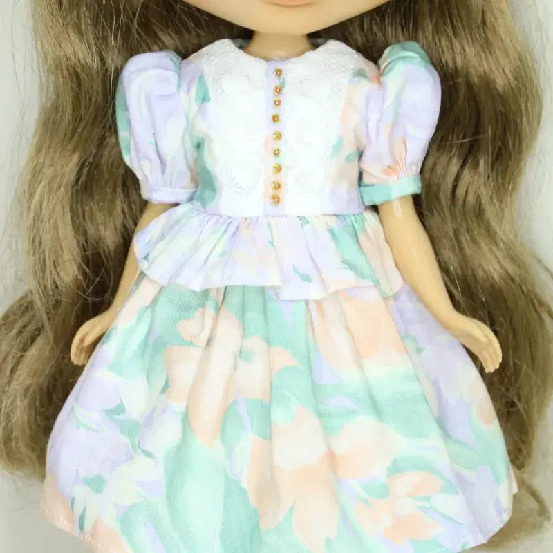 [BUNJANG] Neo Blythe Purple Flower Dress Set / (네오 브라이스)(선주문) 퍼플 플라워 원피스