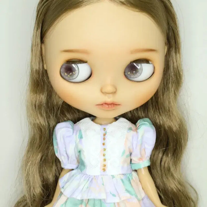 [BUNJANG] Neo Blythe Purple Flower Dress Set / (네오 브라이스)(선주문) 퍼플 플라워 원피스