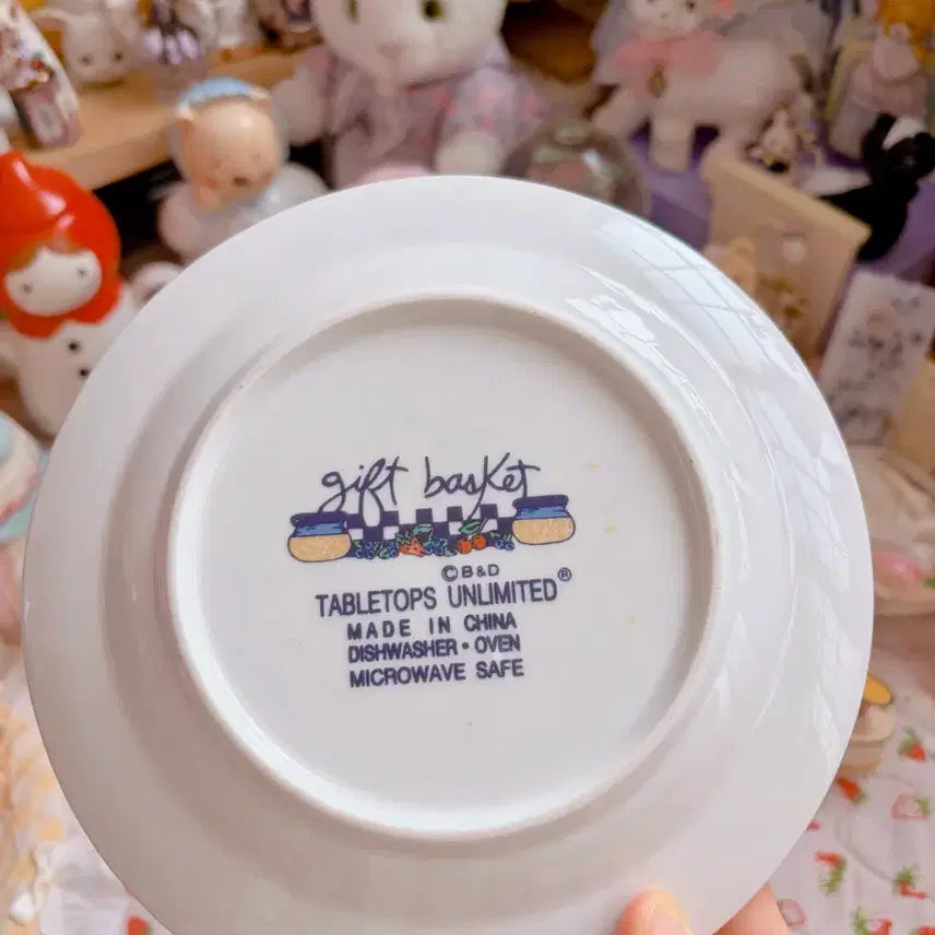 [BUNJANG] Vintage Strawberry Jam Pattern Plate / 빈티지 딸기잼 패턴 접시