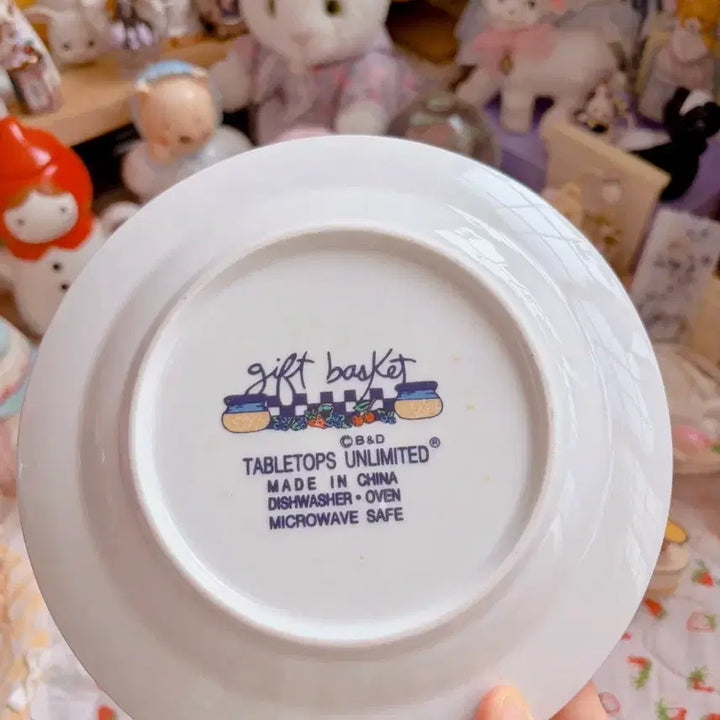 [BUNJANG] Vintage Strawberry Jam Pattern Plate / 빈티지 딸기잼 패턴 접시