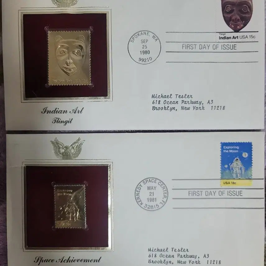 [BUNJANG] 22K Gold Leaf Envelope Set (2 Types) / 미국 금박 22k금박 초일봉투 2종