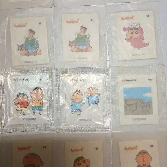 [BUNJANG] Crayon Shin-chan Sticker Collection (10ea, Sealed) / 짱구 띠부씰 팔아요.