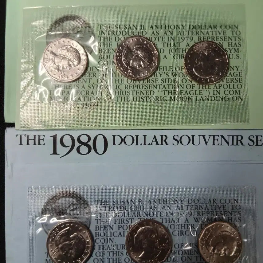 [BUNJANG] 1980-1981 Susan B. Anthony Dollar Coin Mint Set / 1981년, 1980년 1달러 슈잔앤서니 기념 세트