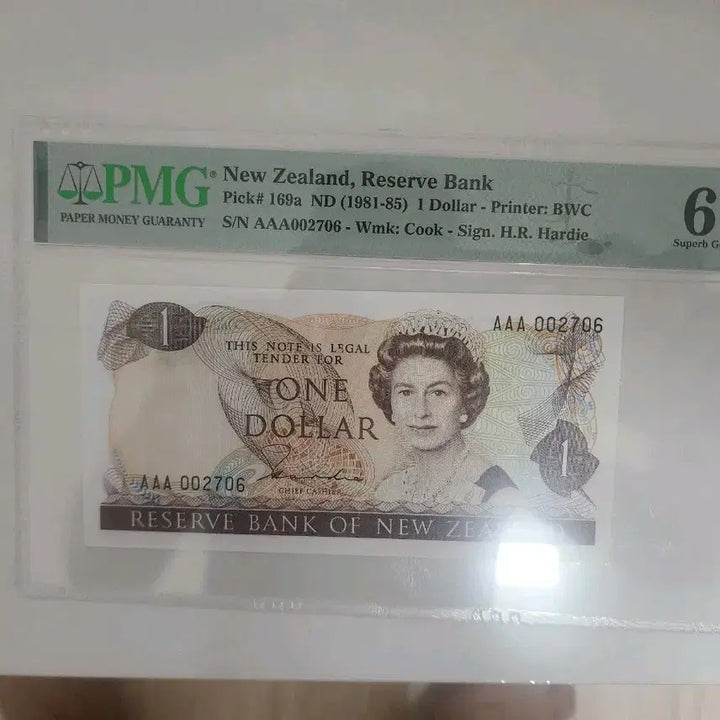 [BUNJANG] New Zealand 1 Dollar Banknote 1981-1985 PMG 67 EPQ / 뉴질랜드 1달러 지폐 1981-1985년 PMG 67 EPQ