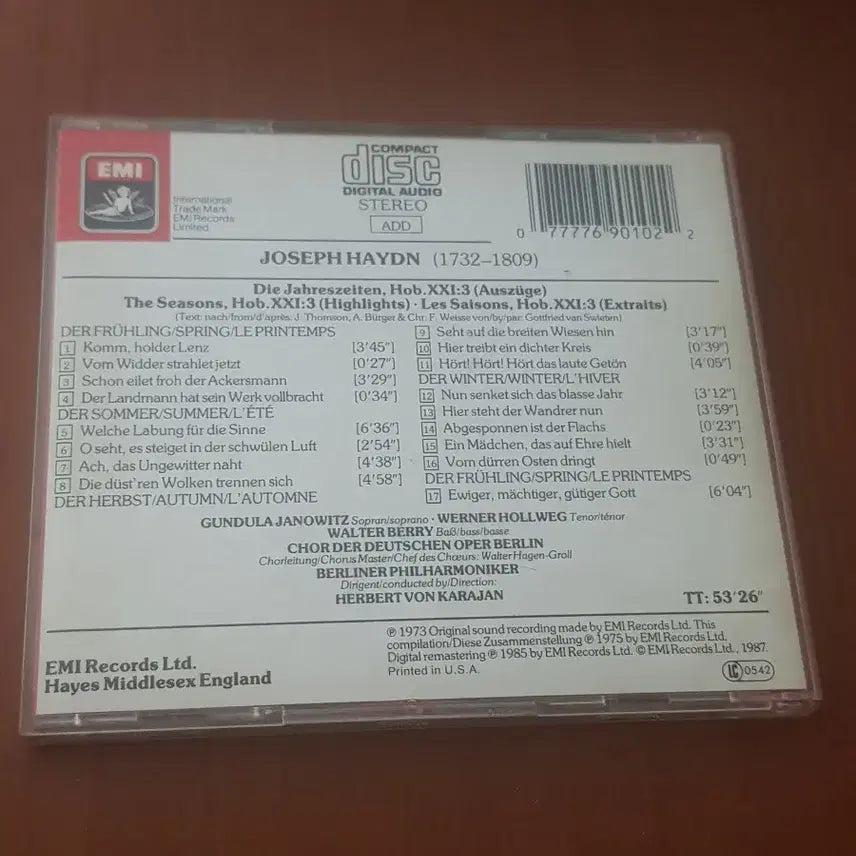 [BUNJANG] Herbert von Karajan Berlin Philharmonic Haydn The Seasons Highlights Classical CD / 성악 카라얀 베를린필 하이든 사계 Highlights 클래식씨디 클래식cd 클래식시디