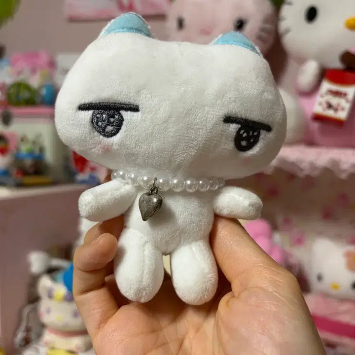 [BUNJANG] Wawa Il Gunggu I-Neko Keychain Doll / 와와일공구 아이네코 키링인형