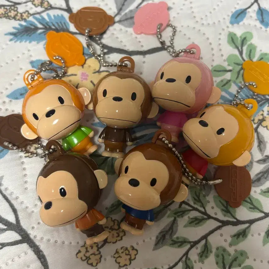 [BUNJANG] E-SAL Classic Monkey Keychain Bundle Set (6 Types) / 고전 e sal 이살 원숭이 키링 일괄 판매