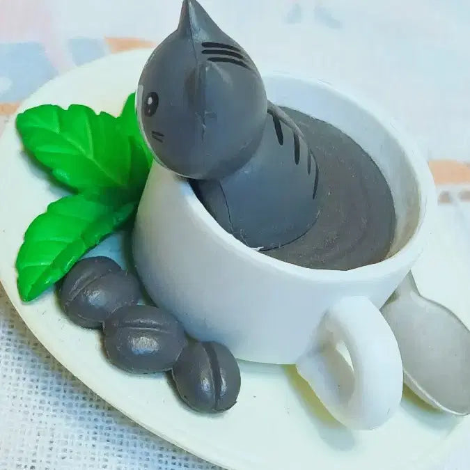 [BUNJANG] Nekkochan Figure with Coffee Cup / 커피에 빠진 네꼬짱피규어(일본직수입상품)