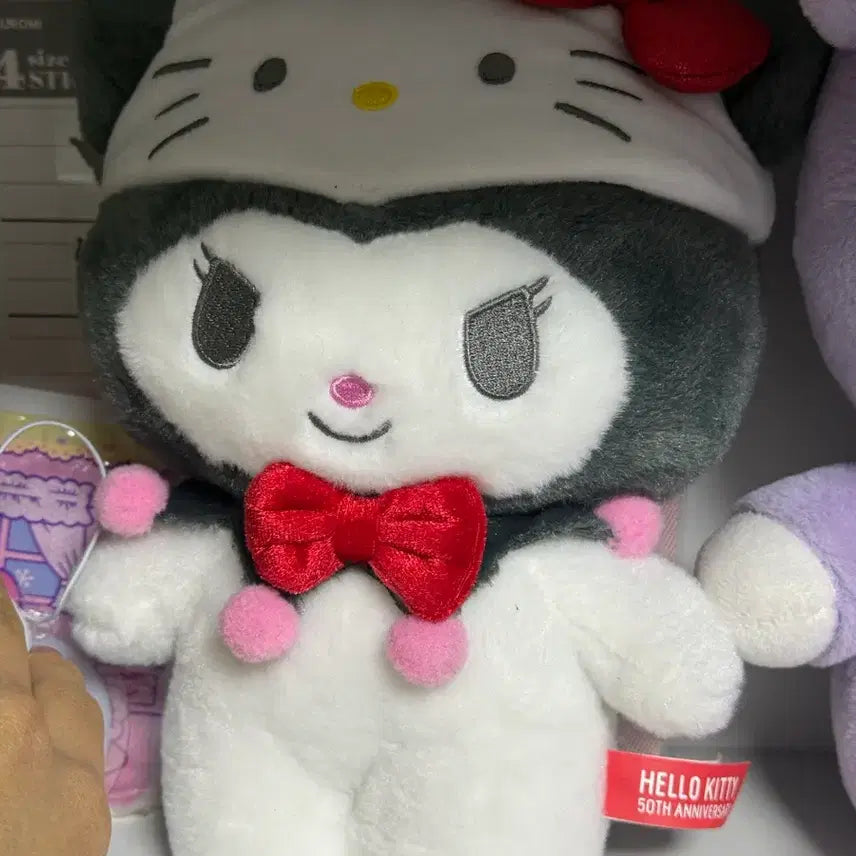 [BUNJANG] Hello Kitty 50th Anniversary Kuromi Collaboration Limited Edition Plush Doll / 헬로키티 50주년 기념 인형 쿠로미