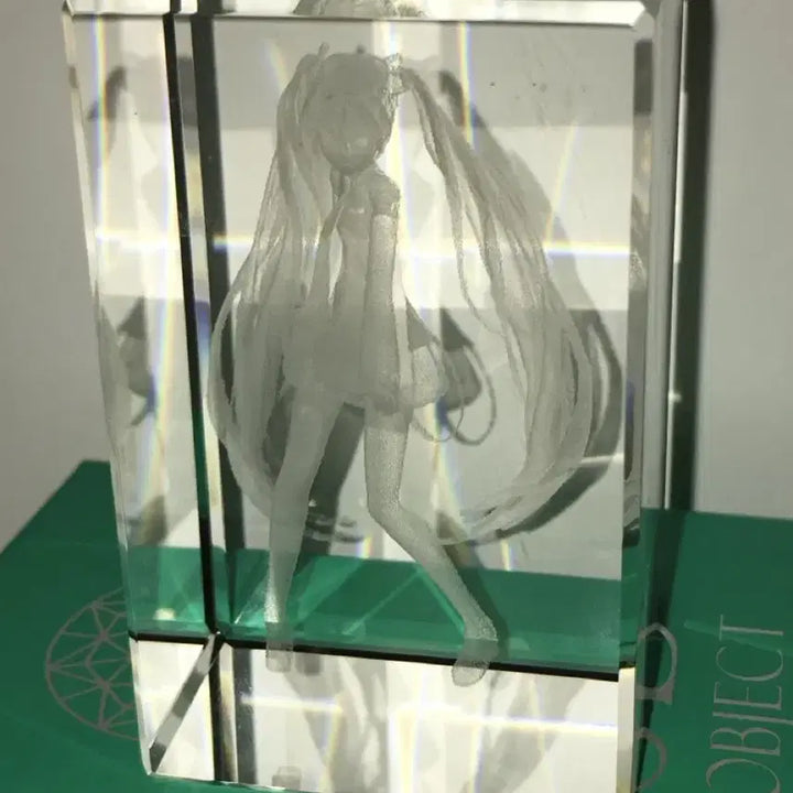 [BUNJANG] Hatsune Miku 3D Crystal Object Laser Engraved Figure / 하츠네 미쿠 3D 크리스탈 오브젝트 판매합니다!