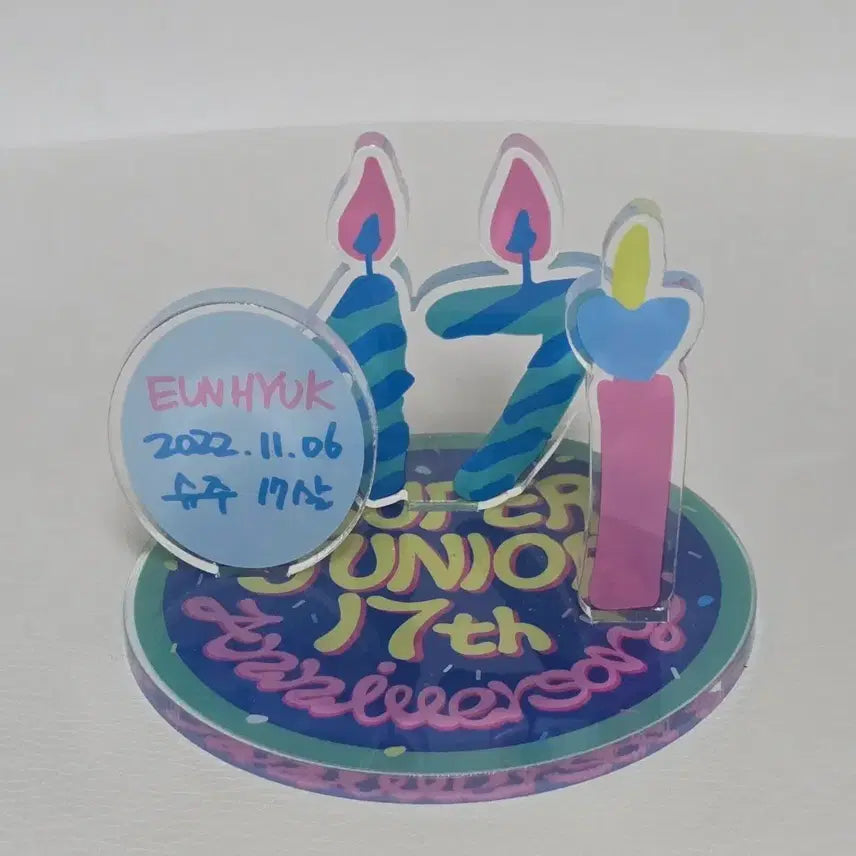 [BUNJANG] Super Junior Eunhyuk 17th Anniversary Cake Acrylic Stand Photocard / 은혁 17주년 아크릴스탠드 포카