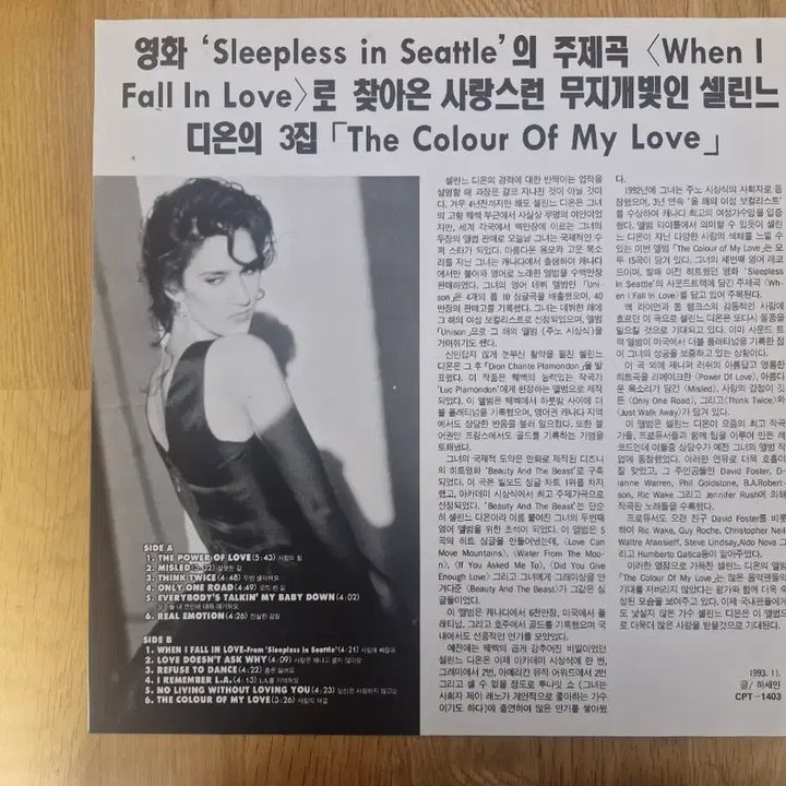 [BUNJANG] Celine Dion The Colour of My Love LP / [C] Celine Dion - The Colour of My Love LP