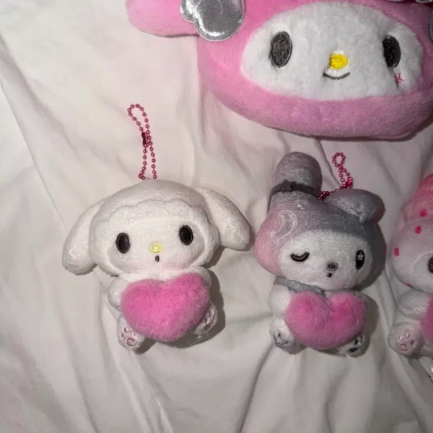[BUNJANG] Sanrio My Melody 50th Anniversary Tokimeki Planet Keychain Doll Face Pouch Bundle Set / 산리오 마이멜로디 50주년 키링 인형 토키메키 플래닛 얼굴 파우치 새상품 일괄