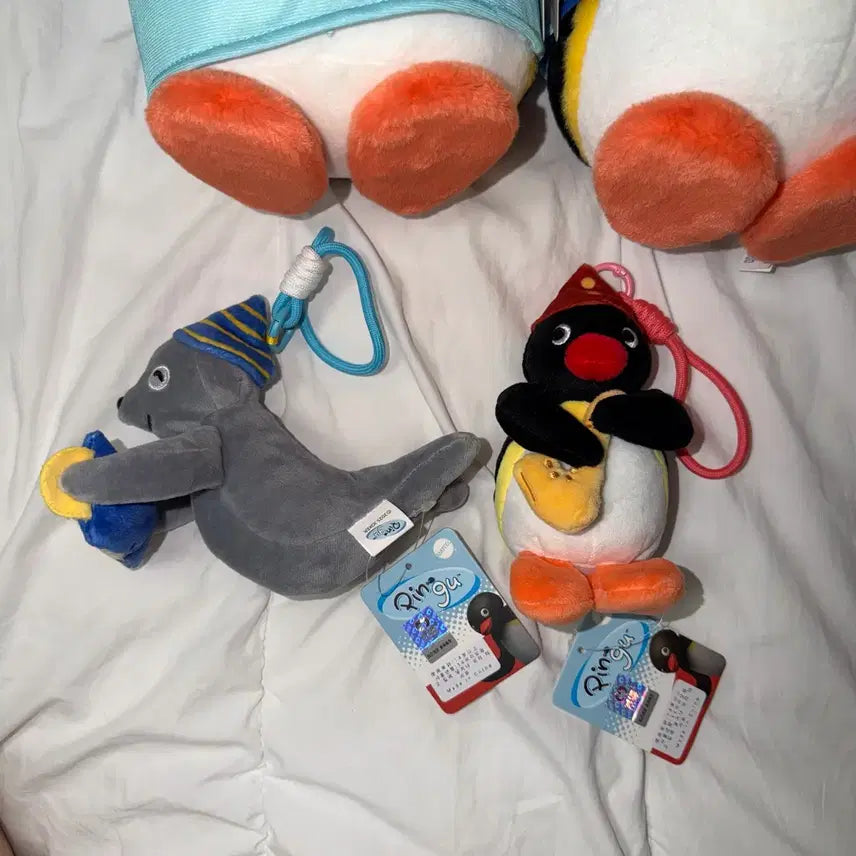 [BUNJANG] Pingu and Friends Medium Plush Bundle / 핑구 축구 통조림 중형 인형 악기 물개 핑가 새상품 일괄
