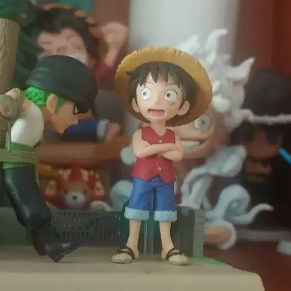 [BUNJANG] Bandai Banpresto One Piece World Collectable Log Stories Monkey D. Luffy &amp; Roronoa Zoro Figure / 반다이 반프레스토 원피스 월드 콜렉터블 로그 스토리즈 몽키 D 루피 &amp; 롤로노아 조로 피규어