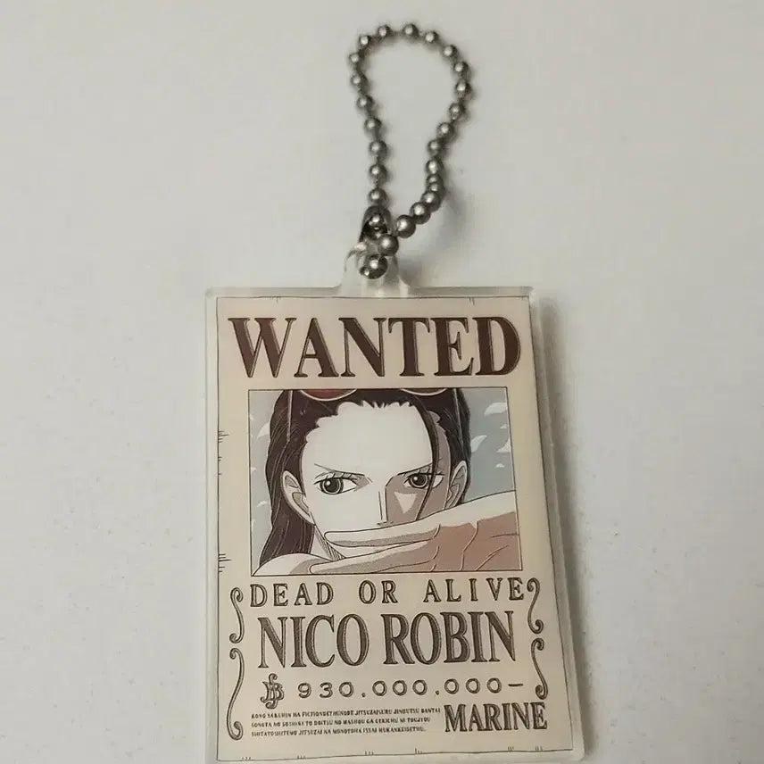 [BUNJANG] One Piece Nico Robin Wanted Poster Keychain / 원피스 니코로빈 수배지 키링