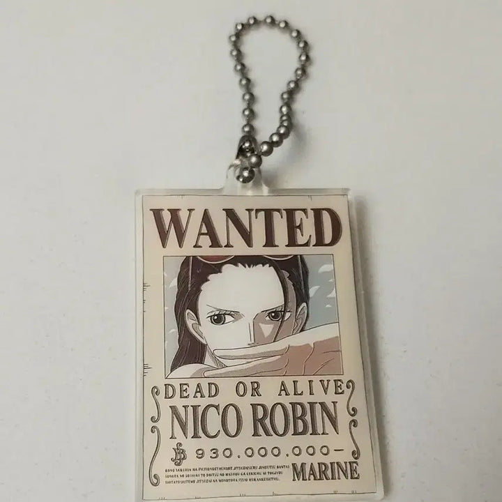 [BUNJANG] One Piece Nico Robin Wanted Poster Keychain / 원피스 니코로빈 수배지 키링