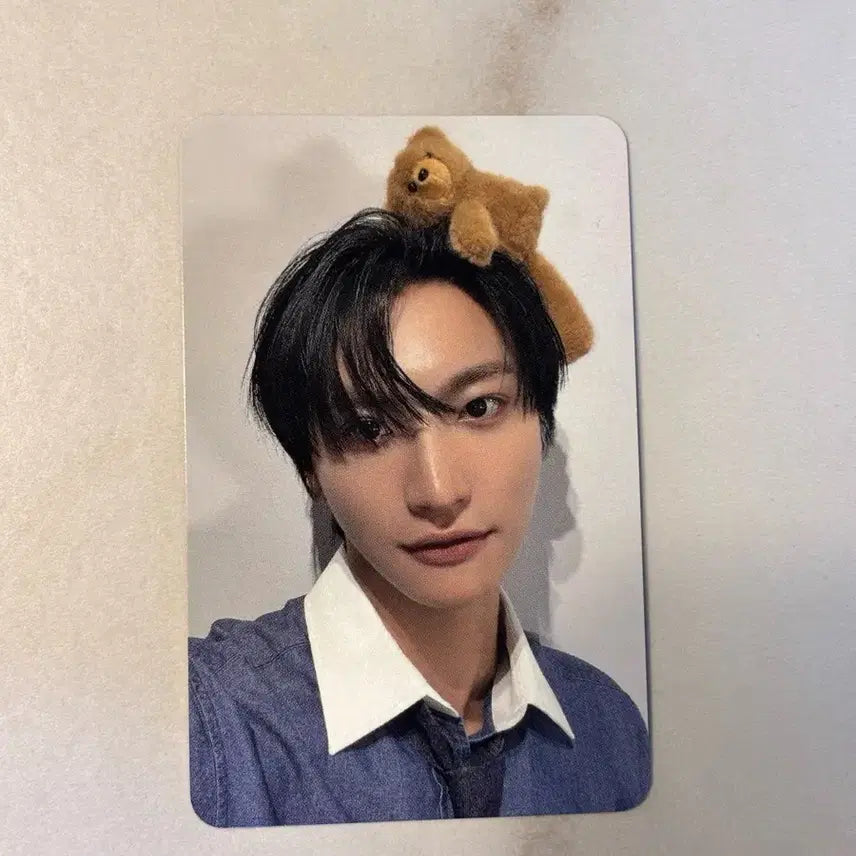 [BUNJANG] ATEEZ Seonghwa Golden Hour 5 Map-dal Lucky Draw Photocard / 에이티즈 성화 골든아워5 맵달 특전 포토카드 티즈 머리 위에 곰