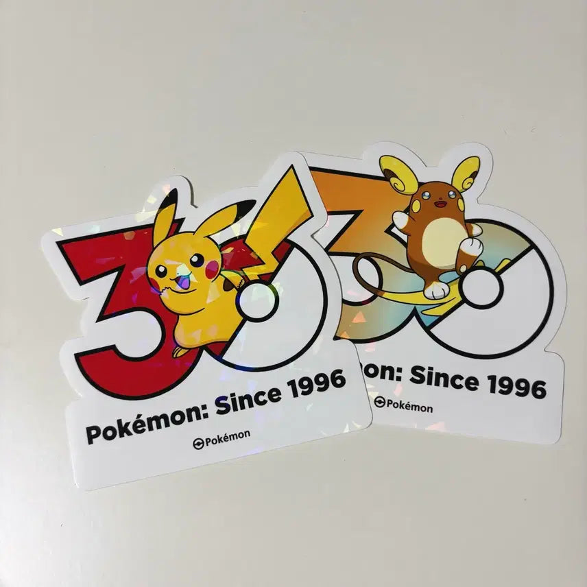 [BUNJANG] Pokemon 30th Anniversary Sticker Pikachu Alolan Raichu / [교환/판매] 포켓몬 30주년 기념 스티커 피카츄 알로라 라이츄