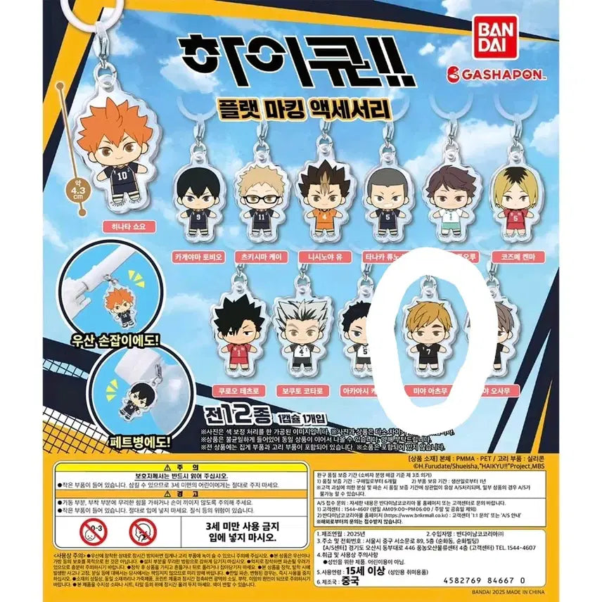 [BUNJANG] Haikyu!! Atsumu Miya Flat Metal Charm / [하이큐] 플랫 메지루시 (아츠무)