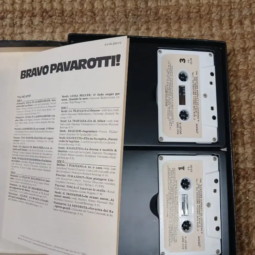 [BUNJANG] Luciano Pavarotti Bravo Pavarotti! Cassette Album Set / 파바로티 브라보 카세트 양장본세트앨범