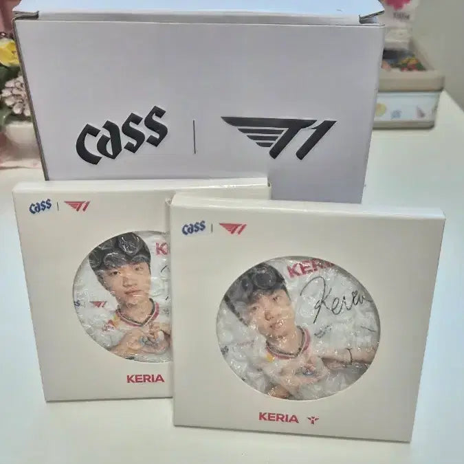 [BUNJANG] Cass x T1 Keria Beer Glass Set / 새상품)카스 T1 케리아 맥주잔1개 + 카스코스터2개 일괄