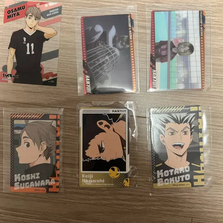 [BUNJANG] Haikyuu!! Kenma Kozume Wafer Card Set with Bokuto Koutarou &amp; Akaashi Keiji, Osamu Miya / 하이큐 켄마 웨하스 클리어 카드 보쿠토 아카아시 오사무