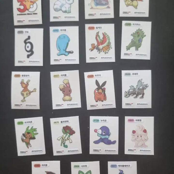 [BUNJANG] Pokemon 30th Anniversary Sticker Collection Bundle / 포켓몬 30주년 기념 띠부씰 팔아요!!! 리자몽, 피카츄