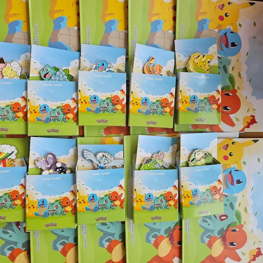 [BUNJANG] Isaac Toast Pokemon Metal Badge 10종 Set / 이삭토스트 포켓몬 메탈뱃지 10종 전종 세트