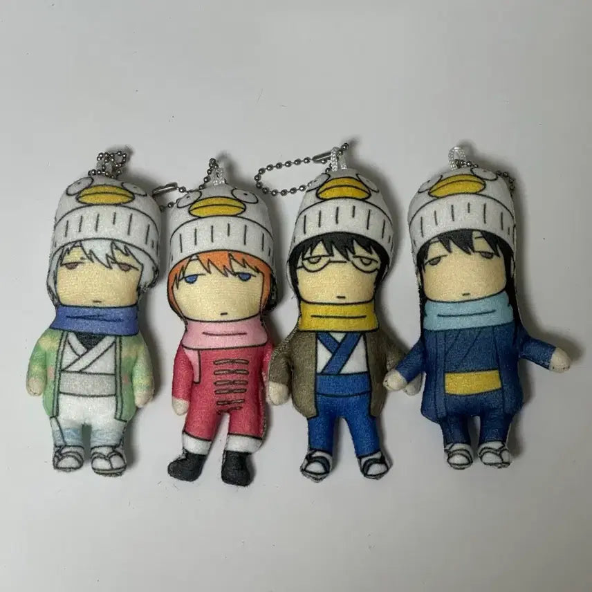 [BUNJANG] Gintama Wire Stuffed Doll Keychain Set / 은혼 철사인형 키링 누이 긴토키 카구라 신파치 카츠라