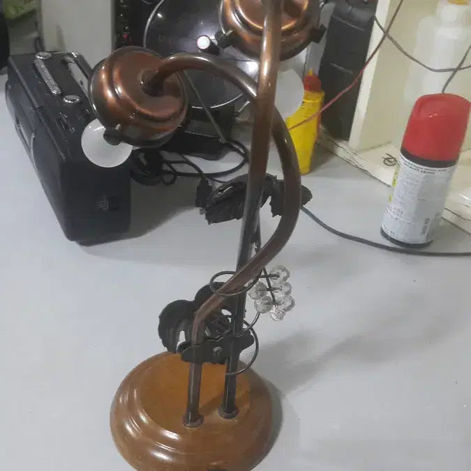 [BUNJANG] Japanese Brass and Wood Table Lamp / 일본 사이토 스탠드