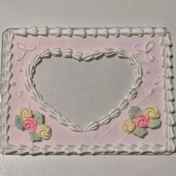 [BUNJANG] Fruty Mellow Rose Frame Vintage Cake Photocard Holder / 프루티멜로우 탑꾸 탑로더 포카 홀더 로즈 프레임 빈티지 케이크