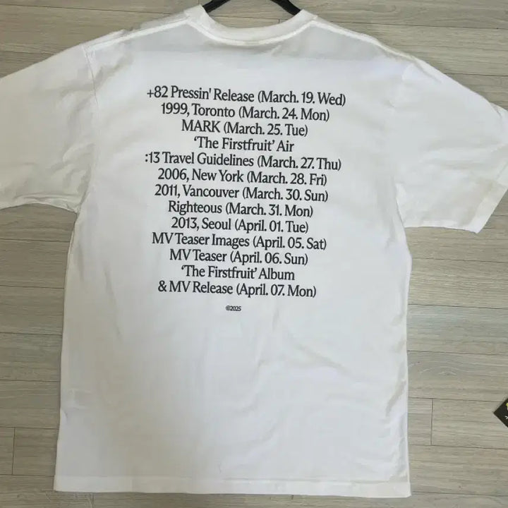 [BUNJANG] NCT Mark Solo Album Time Table T-Shirt (The Firstfruit) Unsealed / NCT 마크 솔로 앨범 타임 테이블 티셔츠 (The Firstfruit) 단순개봉