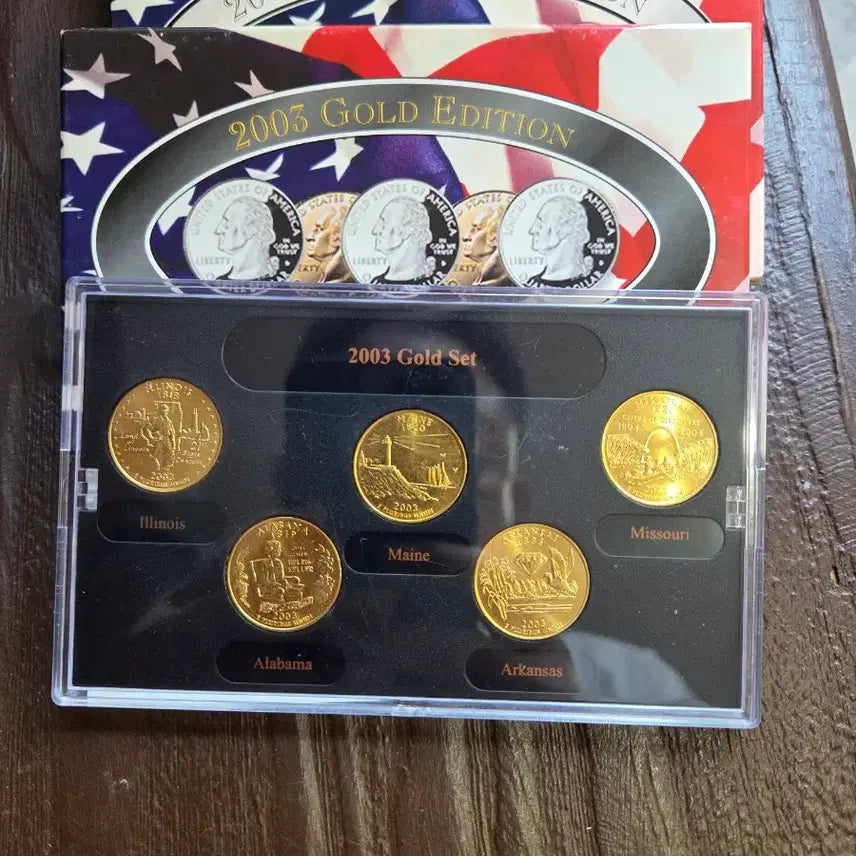 [BUNJANG] 2005 US Coin Collection (Denver, Philadelphia, Platinum, Gold Editions) - 4 Set Bundle / 2005 미국 주화 컬렉션 (덴버, 필라델피아, 플래티넘, 골드 에디션)4세트
