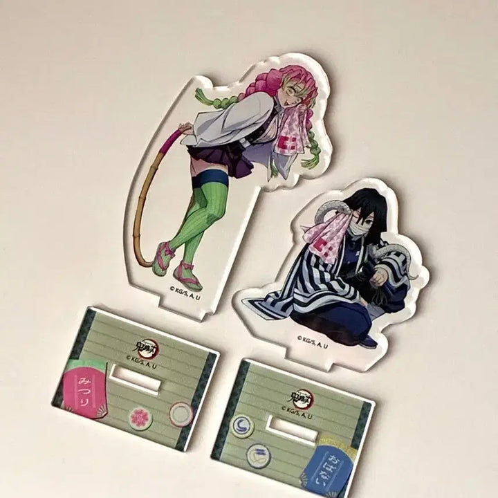 [BUNJANG] Demon Slayer Matsukiyo Cocokara Fine Acrylic Stand Kanroji Mitsuri &amp; Iguro Obanai Bundle Set / 귀멸의 칼날 마츠키요 코코카라파인 아크릴 칸로지 미츠리 이구로 오바나이 일괄