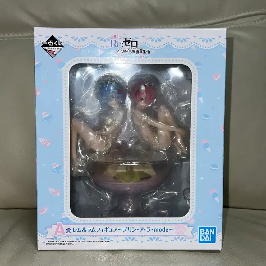 [BUNJANG] Re:Zero Ram &amp; Rem Aramode Pudding Figure Ichiban Kuji A Prize / 리제로 렘람 아라모드 푸딩 피규어 제일복권 a상