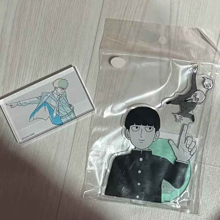[BUNJANG] Mob Psycho 100 Exhibition Acrylic Stand &amp; Block Bundle Set / 모브사이코 전시회 아크릴스탠드,아크릴블록 (일괄)