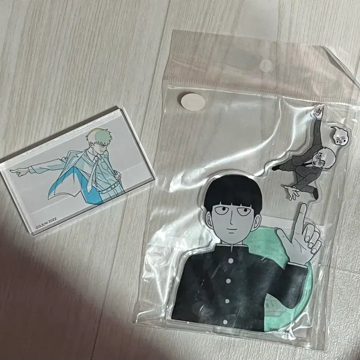 [BUNJANG] Mob Psycho 100 Exhibition Acrylic Stand &amp; Block Bundle Set / 모브사이코 전시회 아크릴스탠드,아크릴블록 (일괄)