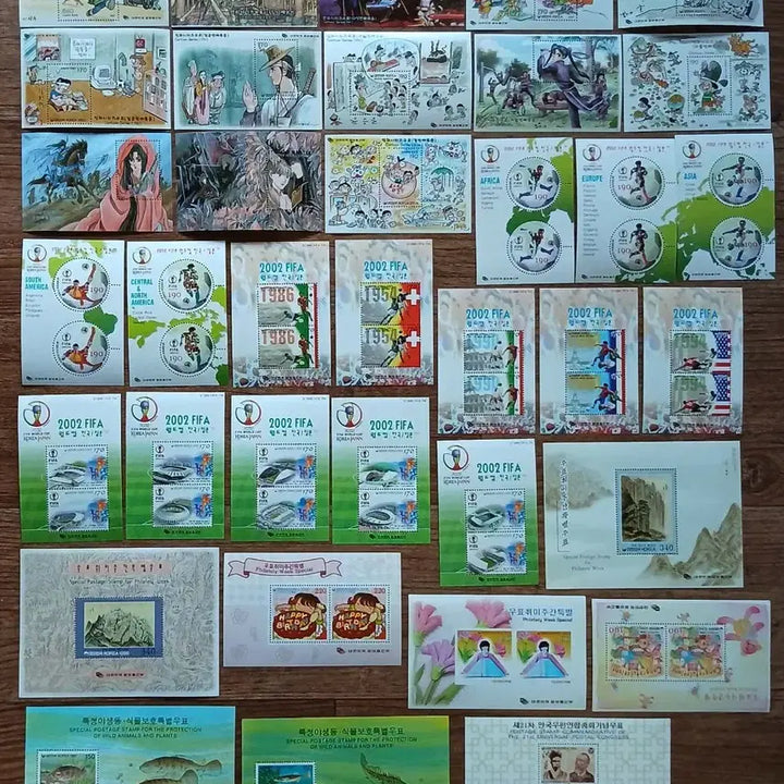 [BUNJANG] Assorted Commemorative Stamp Sheets (1980-2000) - 106 Varieties, Unused / 80년에서 2000년사이각종기념우표쉬트 미사용106종.