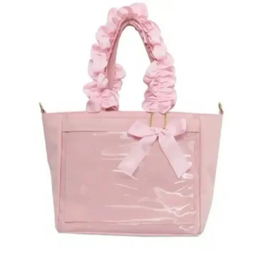 [BUNJANG] Zakamart Hand Frill A4 Tote Bag Pink / 자카마트 핸드프릴 이타백 a4 핑크