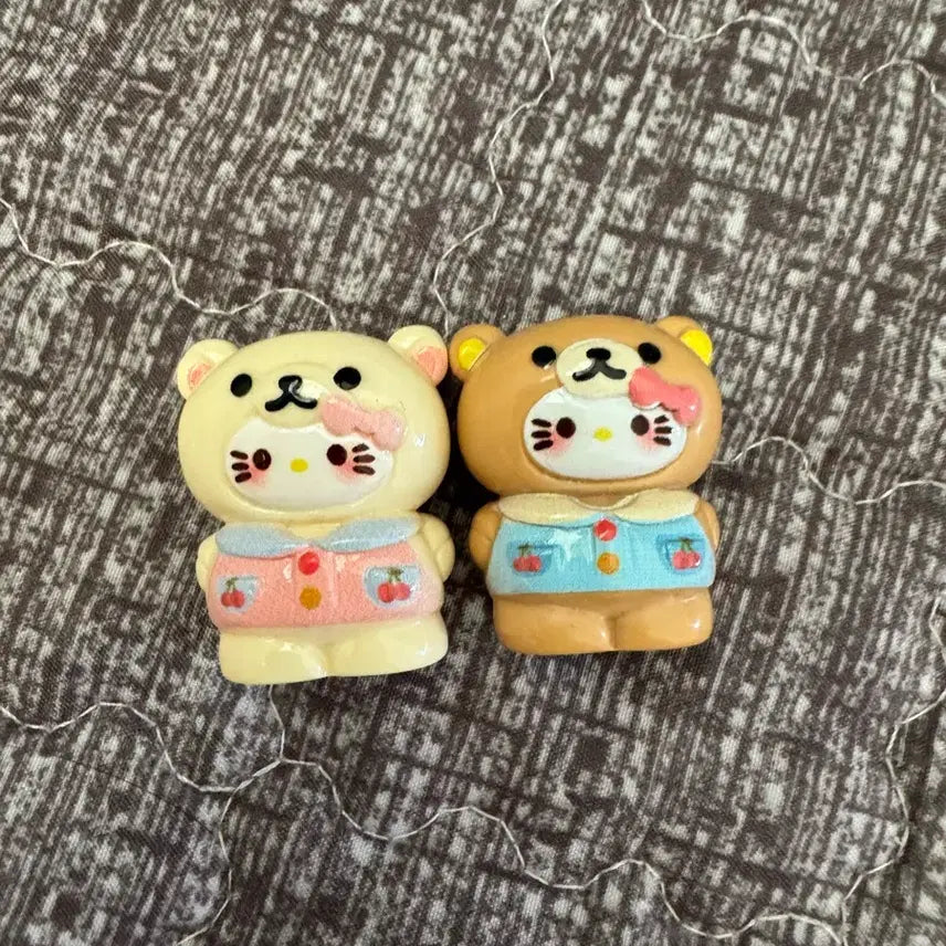 [BUNJANG] Rilakkuma x Hello Kitty Collaboration Mini Figure Set / 리락쿠마 키티 피규어 미니어쳐