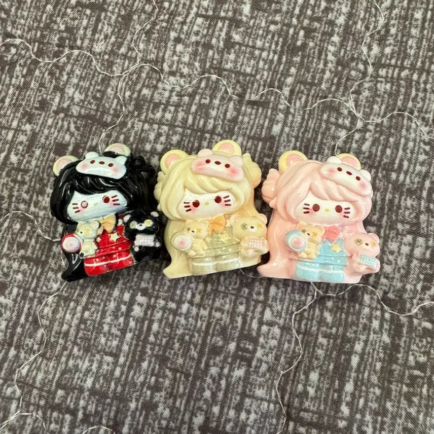 [BUNJANG] Hello Kitty Pajama Figure Miniature Bundle Set / 잠옷 입은 키티 피규어 미니어쳐