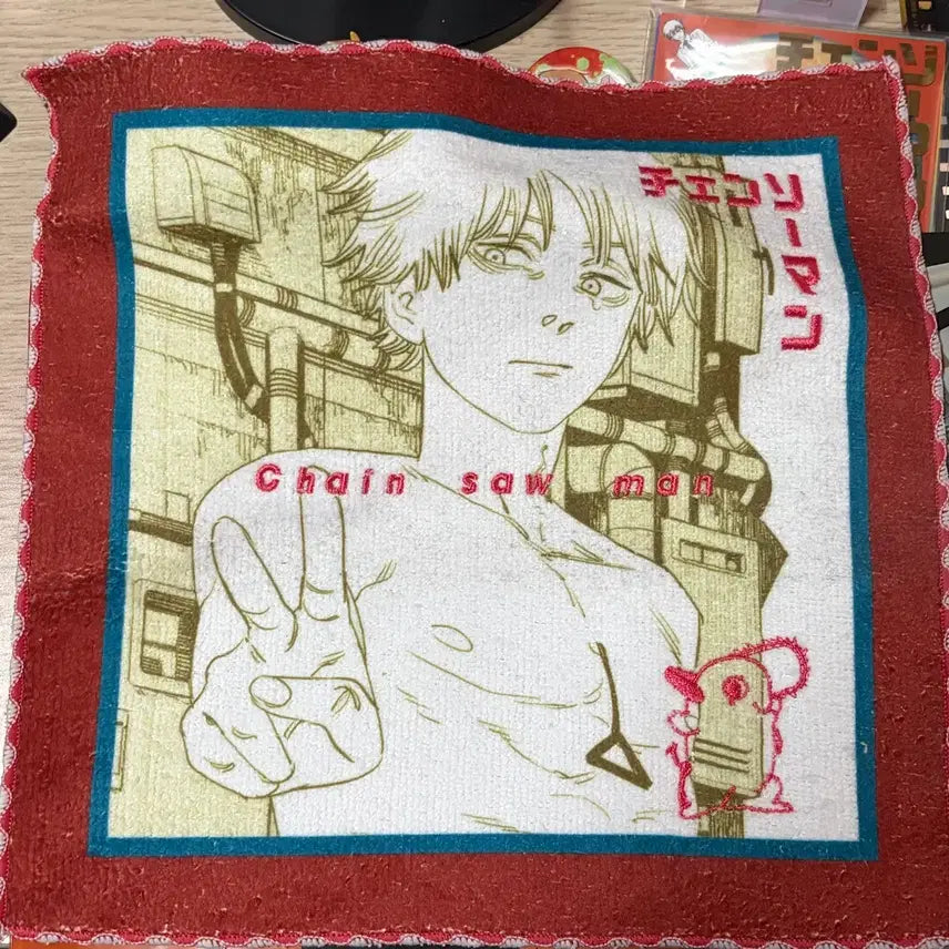 [BUNJANG] Chainsaw Man Towel Handkerchief / 급처) 체인소맨 타올 손수건