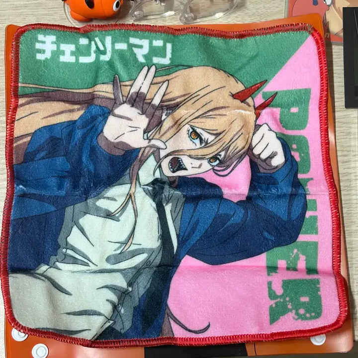 [BUNJANG] Chainsaw Man Power Handkerchief Towel / 급처) 체인소맨 파워 손수건 타올
